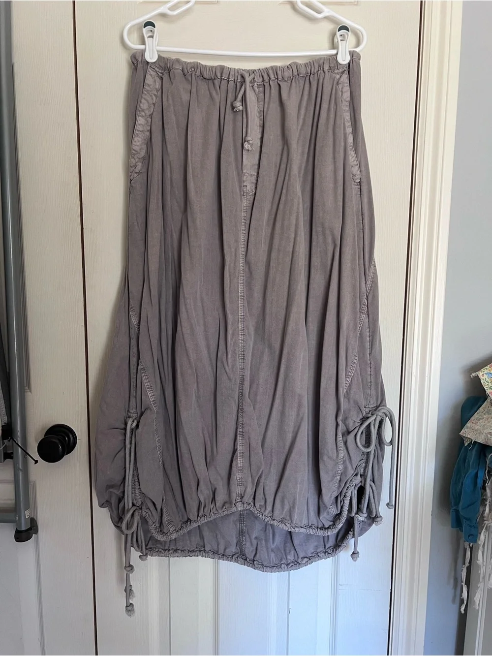 Free People Parachute Skirt Light Gray